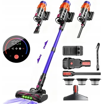 Vysavač Vysavač Tyčový Vysavač s Teleskopickou Tyčí, HEPA Filtrem, Tichý a LED Osvětlením
