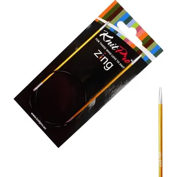 Nástroj na niť a příze Kovové kruhové jehlice Knitpro Zing 40 cm 2,25 mm