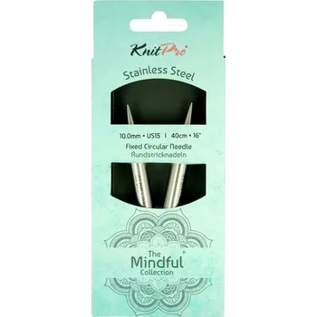 Nástroj na niť a příze Kruhové jehlice KnitPro Mindful 40 cm 10 mm