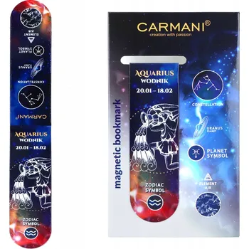Záložka Carmani, magnetická záložka do knihy - ZNAMENÍ ZVĚROKRUHU/Vodnář