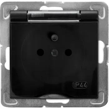 Elektrická zásuvka Elektrická Zásuvka hermetická Ospel černá