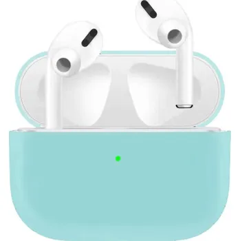 Pouzdro na mobilní telefon Ultratenký silikonový obal pro AirPods Pro - tyrkysový