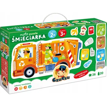 Puzzle CzuCzu Moto puzzle Popelářské auto pro děti 2+, 3+ 26 dílků