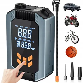 BEZDRÁTOVÁ PUMPA 4000MAH LCD 150 PSI NA KOLO, AUTO