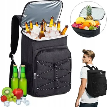 turistický batoh TERMO TAŠKA BATOH CHLADICÍ VELKÁ IZOLOVANÁ NA PLECHOVKY NA PLÁŽ PIKNIK OXFORD