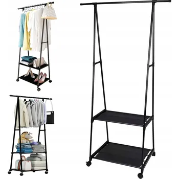 Věšák Stojací věšák kovový Bedee černý