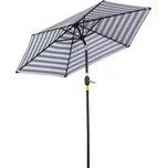 Outsunny slunečník zahradní slunečník terasa deštník rám ocel venkovní modrý pruh Ø230 x 216 cm