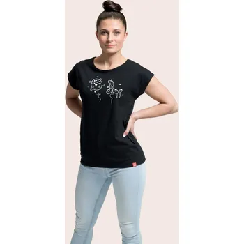 Dámské tričko CityZen - ALTA Dámské tričko černé s potiskem Balónky 48