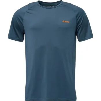 Pánské tričko Pánské běžecké triko Fitforce ASLAN 2XL Tmavě modrá, Oranžová