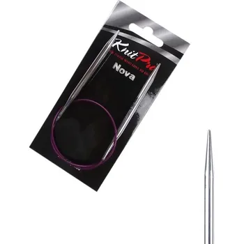 Nástroj na niť a příze Kruhové jehlice Nova Metal 40 cm 5 mm