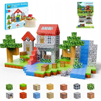 ostatní stavebnice DEMOLIKE Magnetické Stavebnice 110 Dílků Montessori Pro Děti 6-10 Let