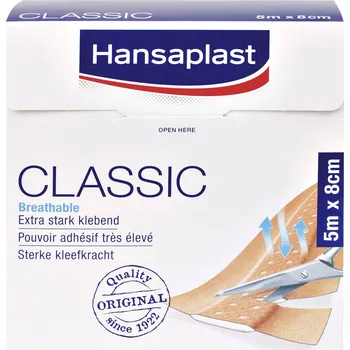 Náplast Hansaplast 1556521 Standardní Náplast Hansaplast CLASSIC (d x š) 5 m x 8 cm