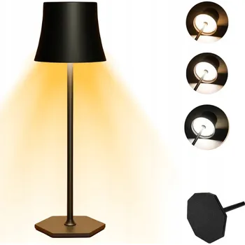 Lampička LED STOLNÍ LAMPA DOTYKOVÁ 3 REŽIMY SVĚTLA 5000MAH NABÍJENÍ USB-C