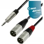 Kabel jack 3,5 mm - jack 6,3 mm Adam Hall K4YWMM0300 3 m