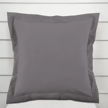 Povlak na polštářek Bavlněný povlak na polštář s lemem Moni MO-077 Šedý 50 x 50 cm