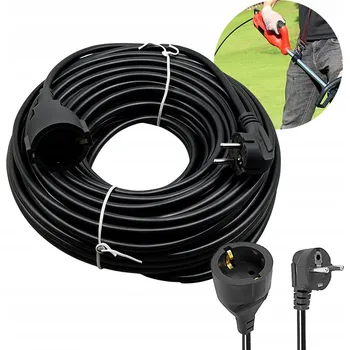 Napájecí kabel PRZEDŁUŻACZ BUDOWLANY OGRODOWY UNIVERZÁLNÍ 3×0.75mm2 230V ZÁSUVKA 30M