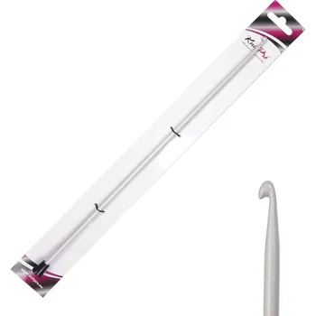 Nástroj na niť a příze Tuniský hliníkový háček 30 cm 4,5 mm