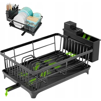 Odkapávač na nádobí ODKAPÁVAČ NA NÁDOBÍ STOJÍCÍ NA DŘEZ, KOVOVÝ, NA NÁDOBÍ A PŘÍBORY