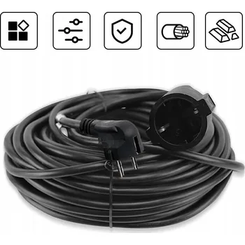 Napájecí kabel PRZEDŁUŻACZ ELEKTRYCZNY OGRODOWY 30M IP44 3×0.75mm2 SILNÝ UNIVERZÁLNÍ