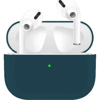 Pouzdro na mobilní telefon Ultratenký silikonový obal pro AirPods Pro - petrolejový