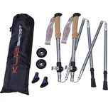 Skládací 5-dílné trekingové hole, 1 pár s příslušenstvím