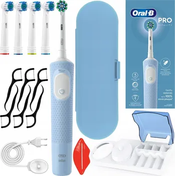 Péče o chrup Elektrický zubní kartáček Oral-B Vitality 100 modrý CrossAction vitality 100 niebieska pouzdro osłonka