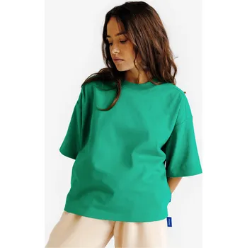 Dámské tričko DECATHLON Dámské tričko oversize crop XL ZELENÁ