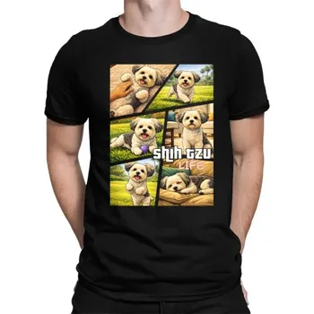 Žertovný předmět shih tzu life - pánské tričko s potiskem- Tričkový.cz