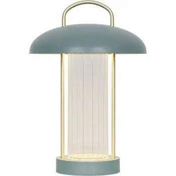 Lampička Nordlux LED stolní lampa Mirano na baterie, výška 29 cm, prachově zelená, kov - Délka USB kabelu 150 cm světle zelená, průhledná 1 x 3 W LED - Doprava zdarma