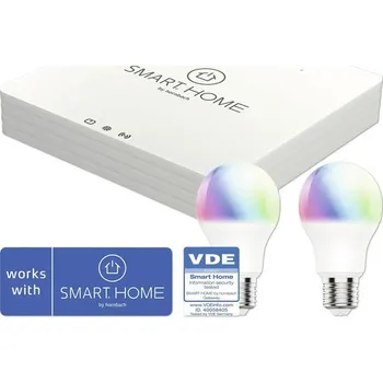 Centrální jednotka pro chytrou domácnost Startovací sada osvětlení SMART HOME by hornbach V2 včetně gateway a 2x žárovka Flair Viyu E27 RGB