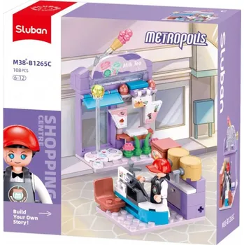 Stavebnice Sluban Sluban Metropolis Obchod s nápoji 108 dílků + figurka (stavebnice)