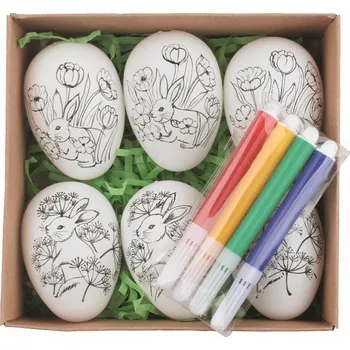 Velikonoční dekorace Vajíčka s fixami k domalování