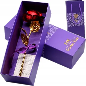 umělá květina STABILIZOVANÁ RŮŽE V KRABIČCE KVĚTINOVÝ SKLENĚNÝ DÁREK KE DNI ŽEN JAKO PRAVÁ