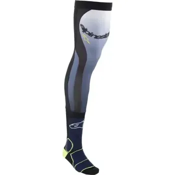pracovní ponožka ponožky pod ortézy KNEE BRACE, ALPINESTARS (modrá/žlutá fluo/bílá/černá, vel. S/M)
