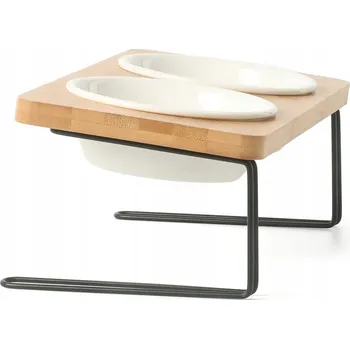 Miska pro psa Sada dvou keramických misek FUKUMARU, bílá, 0,35 l