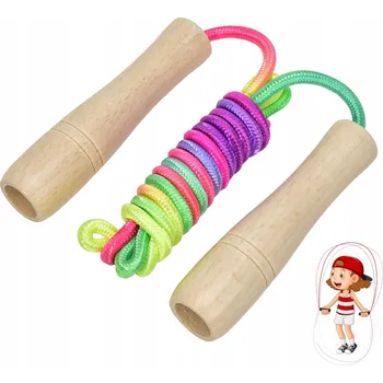 Švihadlo LINKGOOD Švihadlo 260 cm s nastavitelnými dřevěnými úchyty