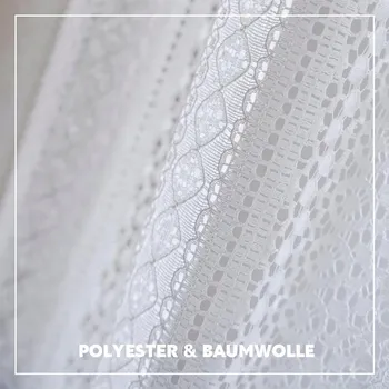 Příslušenství pro záclonu a závěs Boho závěsy do obýváku vintage s třásněmi a háčky, krajkový tunel