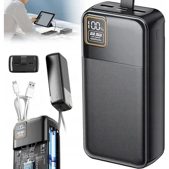 Powerbanka Powerbanka 42000 mAh se 2 USB porty, 1 portem typu C a inteligentní svítilnou