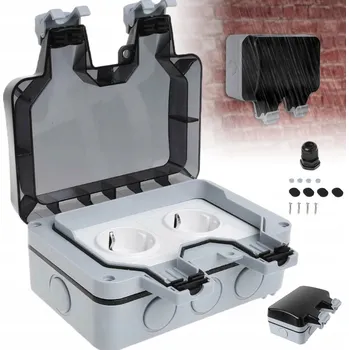 Elektrická zásuvka Bedee Elektrická Zásuvka zásuvka šedá