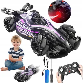 RC model auta AUTO NA DÁLKOVÉ OVLÁDÁNÍ RC 360° S VYPUŠTĚNÍM PÁRY, 2.4GHZ, LED SVĚTLA