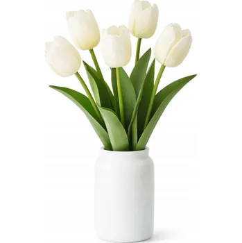 umělá květina Silikonová kytice TULIPÁN 5 KUSŮ tulipány 40 cm