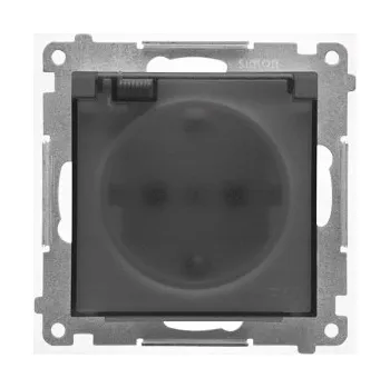 Elektrická zásuvka Elektrická Zásuvka hermetická Kontakt-simon šedá