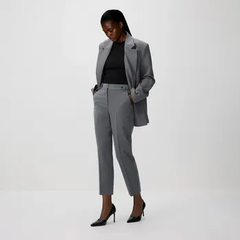 Dámské kalhoty Reserved - Kalhoty s&nbsp;nažehlenými puky - tmavě šedá - 174IS-90M - 174IS-90M-38