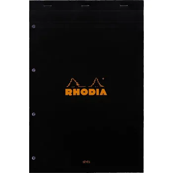 Blok Rhodia N°20 A4+ 21x31,8 cm, seyes, černý
