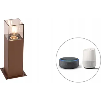 Bezpečnostní kamera Kvadratický osvětlovací sloupek QAZQA E27 30 cm