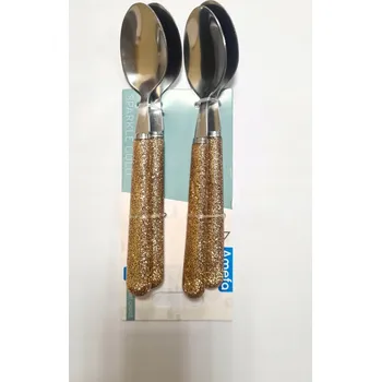Příbor Sada příborů Amefa - lžička dezertní 4 ks - zlatá