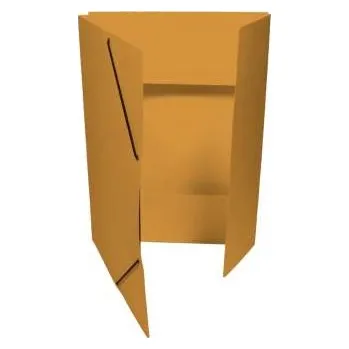 Prešpánové desky se třemi chlopněmi a gumičkou - A4, oranžové, 20 ks