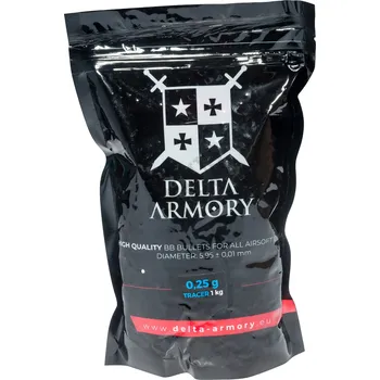 Airsoftová zbraň Delta Armory airsoftové kuličky TRACER 0,25g 1kg - Glow in the Dark