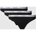 Dámské tanga Calvin Klein QD5209E UB1 3PACK S Černá