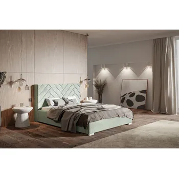 Ložnicová sestava Čalouněná postel Top 4 box rozměr 120x200 vyberte barvu nohou Nohy bílé vyberte rošt Kovový rošt